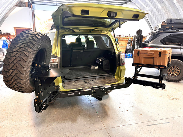 Modular Hitch Mounted Tire/Accessory Carrier (Dual Swing)