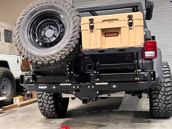 Modular Hitch Mounted Tire/Accessory Carrier (Dual Swing)