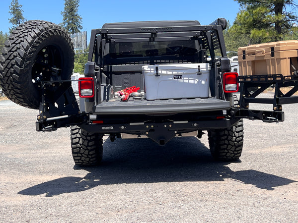 Modular Hitch Mounted Tire/Accessory Carrier (Dual Swing)