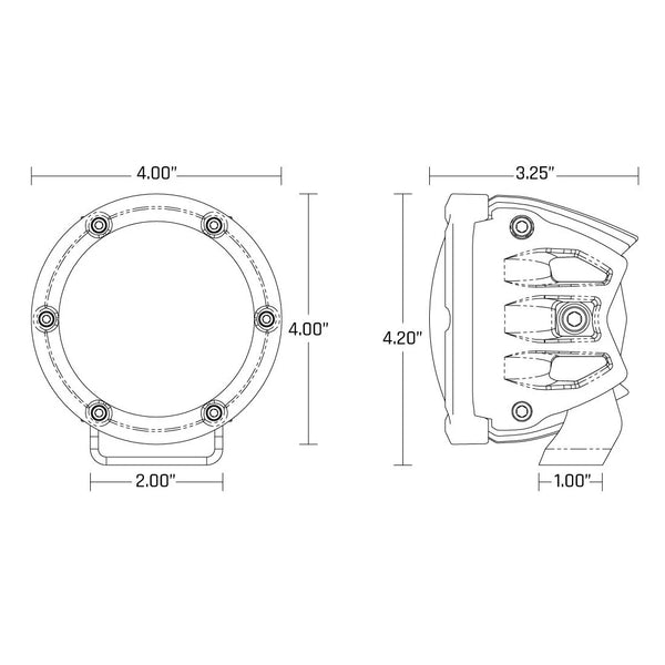 360-SERIES 4" SAE (street legal) LED Fog Lights