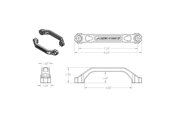 Agency 6 Billet Grab Handles